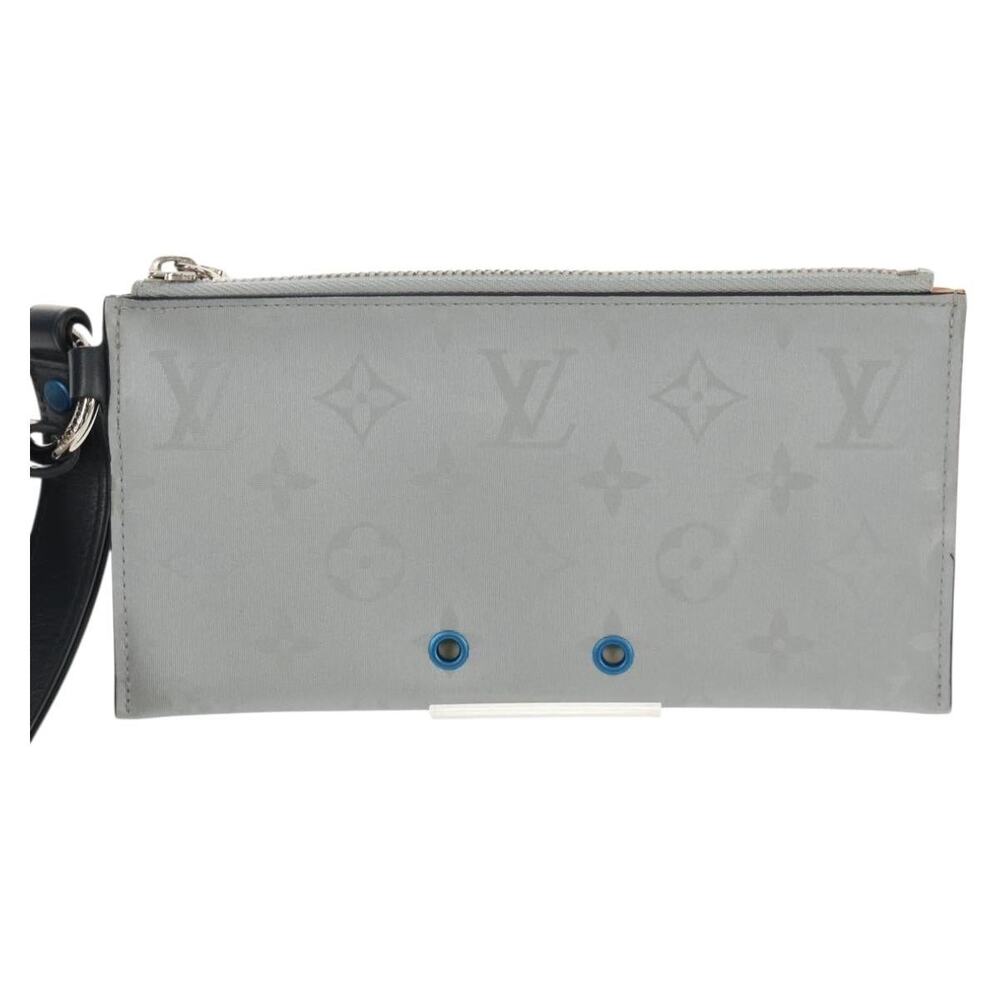 Louis Vuitton Monogram Satellite Alpha Pouch Silver